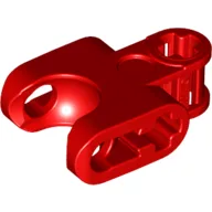 Technic Axle Connector 2 x 3 with Ball Socket, Open Lower Axle Holes / Red