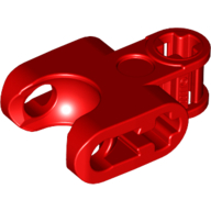 Lego Technic Axle Connector 2 x 3 with Ball Socket, Open Lower Axle Holes / Red