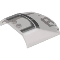 Windscreen 6 x 6 x 1 1/3 with White/Light Bluish Grey Cockpit Print / Trans-Brown