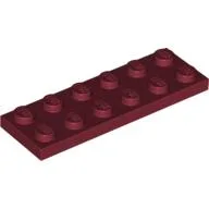 Plate 2 x 6 / Dark Red