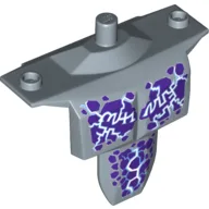 Large Figure Torso, Chest Armor, Shoulder Studs with Dark Purple Spots and Medium Blue Veins Print / Sand Blue
