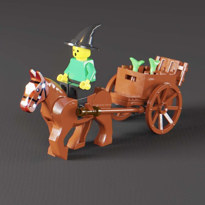 Lego Medieval Horse and Wagon