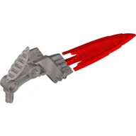 Large Figure Weapon Blade, Fire Shooter with Flexible Red Blade / Flat Silver