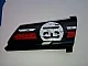 Technic, Panel Fairing #20 Large Long, Small Hole, Side A with '13' in Circle over Red and White Stripe Pattern (Sticker) - Set 8140