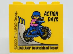 Brick 2 x 4 x 3 with ACTION DAYS LEGOLAND Deutschland Resort Pattern