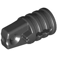 Hinge Cylinder 1 x 2 Locking with 1 Finger and Axle Hole On Ends / Black