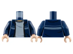 Torso Harry Potter Jacket with Stripe over Gray Shirt Pattern / Dark Blue Arms / Light Nougat Hands
