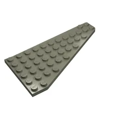 Wedge, Plate 7 x 12 Wing Left / Dark Gray