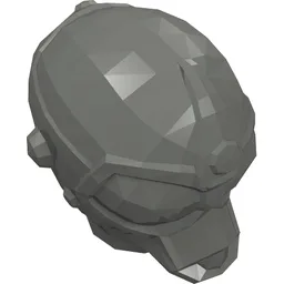 Minifig Head Special, Protocol Droid [Plain] / Dark Bluish Gray