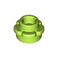 Plant, Flower, Plate Round 1 x 1 with 5 Petals / Lime