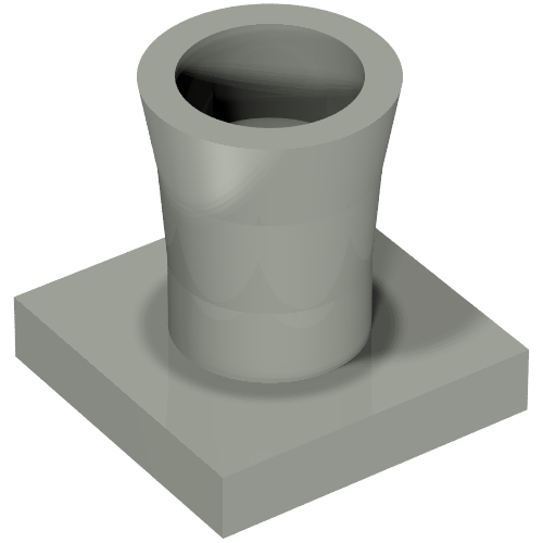 Lego Plant, Palm Tree Base / Light Gray