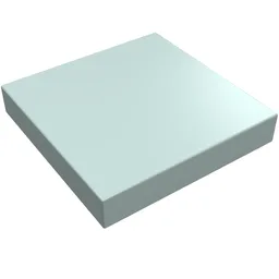 Tile 2 x 2 with Groove / Light Aqua