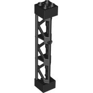 Lego Support 2 x 2 x 10 Girder Triangular Vertical - Type 4 - 3 Posts, 3 Sections / Black