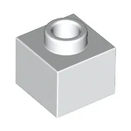 Plate 1 x 1 x 2/3 with Open Stud / White