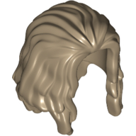 Lego Hair Long Parted in Front / Dark Tan