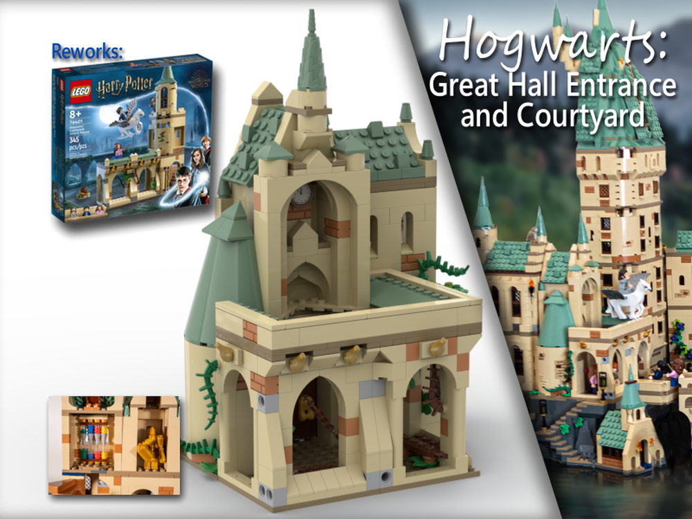 Lego HP Modular - Great Hall Entrance and Courtyard