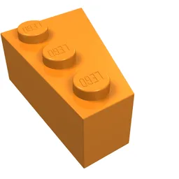 Brick Wedged, Angled 3 x 2 Left / Orange
