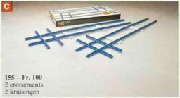 2 Cross Rails, 8 Straight Tracks, 4 Base Plates