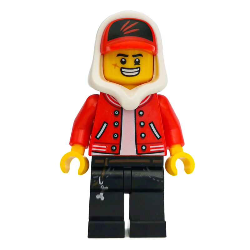 Lego Jack Davids, Red Jacket with White Hood and Red Cap