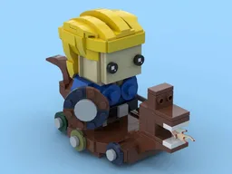 Brick-built Viking Shield-Maiden on Longship Bundle