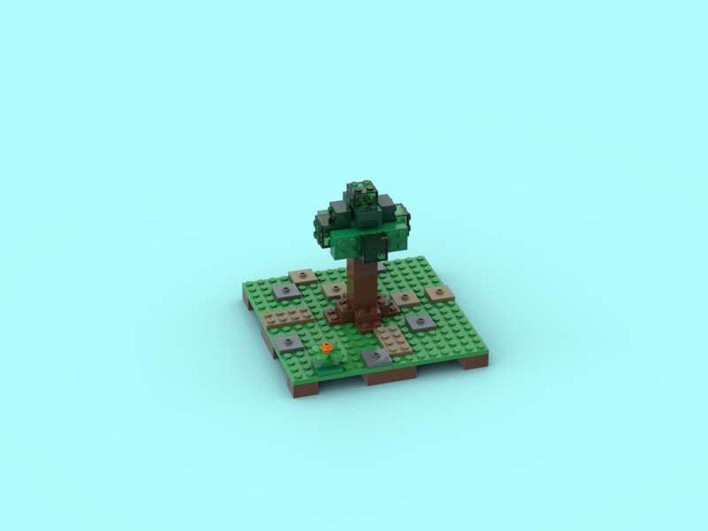 Lego Tree Meeting Spot--Modular Village Part 3 (Challenge 2)