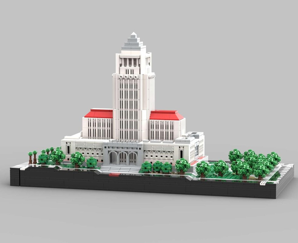 Lego Los Angeles City Hall at 1/650th Scale