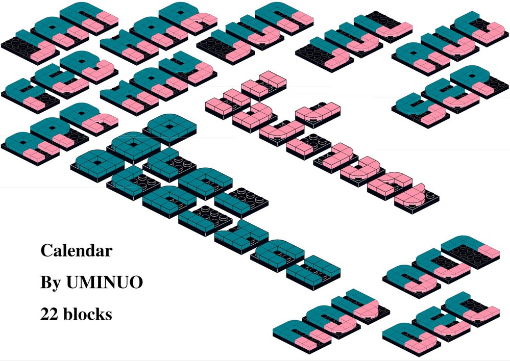 Lego Letters For Calendar