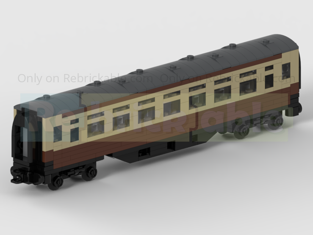 Lego 4-Wide BR MK1 Corridor Carriage In Chocolate & Cream Livery
