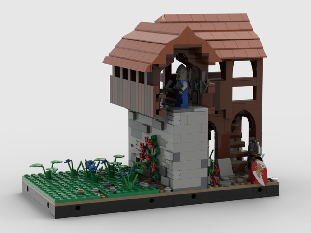Lego City wall staircase