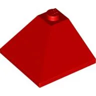 Brick Sloped 33° 3 x 3 Double Convex / Red