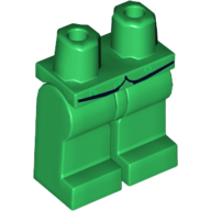Lego Hips and Green Legs with Black Coattails Print / Green
