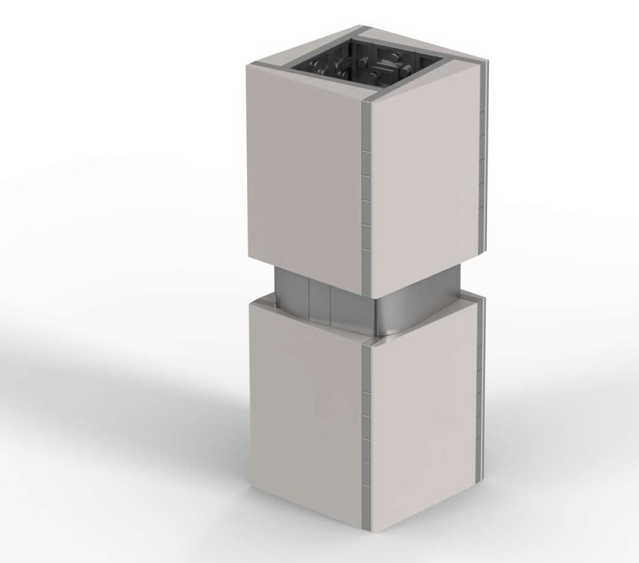 Lego Brick Vase Quadratum Albus