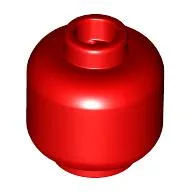 Minifig Head [Plain] [Blocked Open Stud] / Red