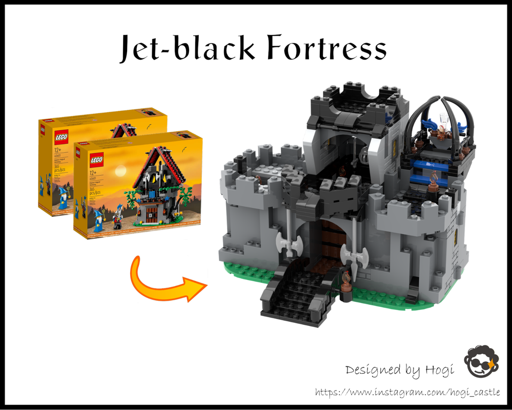 Lego Jet-black Fortress (40601 x 2 Alternate build)