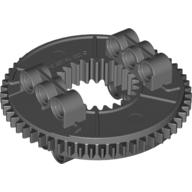 Lego Technic Turntable Large Type 2, 24/56 Tooth with Black Outside Gear Section [Complete Assembly]