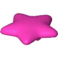 Clikits Icon, Star 2 x 2 Small with Pin [Frosted] / Dark Pink