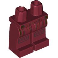 Lego Hips and Dark Red Legs with Black Pockets, Knee Pads print