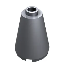 Cone 2 x 2 x 2, Open Stud / Metallic Silver