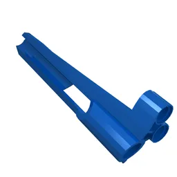 Technic Panel Fairing # 7 Small Long, Large Hole, Side A / Blue