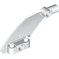 Technic Panel Curved 5 x 7 Parallelogram Left / White