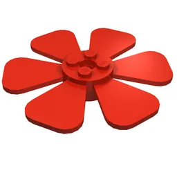 Propeller 6 Blade Fan 8 x 8 / Red