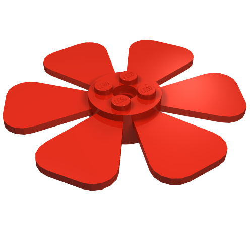 Lego Propeller 6 Blade Fan 8 x 8 / Red