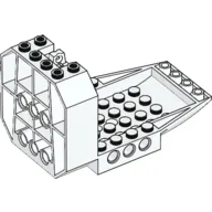 Aircraft Fuselage Angular Forward Section 6 x 10 x 5 (Cockpit) / White