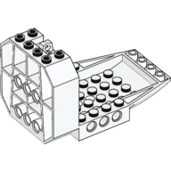 Lego Aircraft Fuselage Angular Forward Section 6 x 10 x 5 (Cockpit) / White