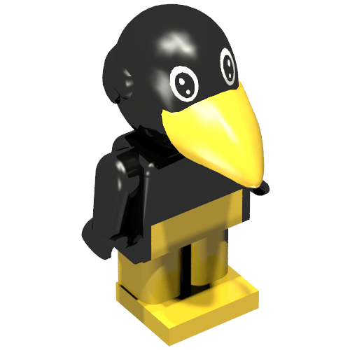 Lego Fabuland Figure Crow 2 / Black