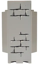 Panel 3 x 3 x 6 Corner Wall with Bricks, Black Mortar and White Highlights Pattern A (Sticker) - Set 7094