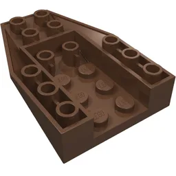 Brick Wedged, Sloped Inverted 6 x 4 with 2 Stud Connections / Brown
