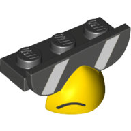 Lego Animal Body Part, Bird, Plate Special 1 x 3 with Hawkodile Beak and Glasses / Yellow