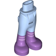 Lego Minidoll Hips and Trousers with Back Pockets with Lavender Shoes, White Laces / Bright Light Blue