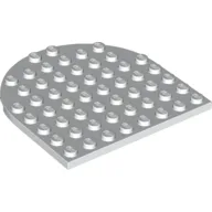 Plate 8 x 8 with Rounded End / White